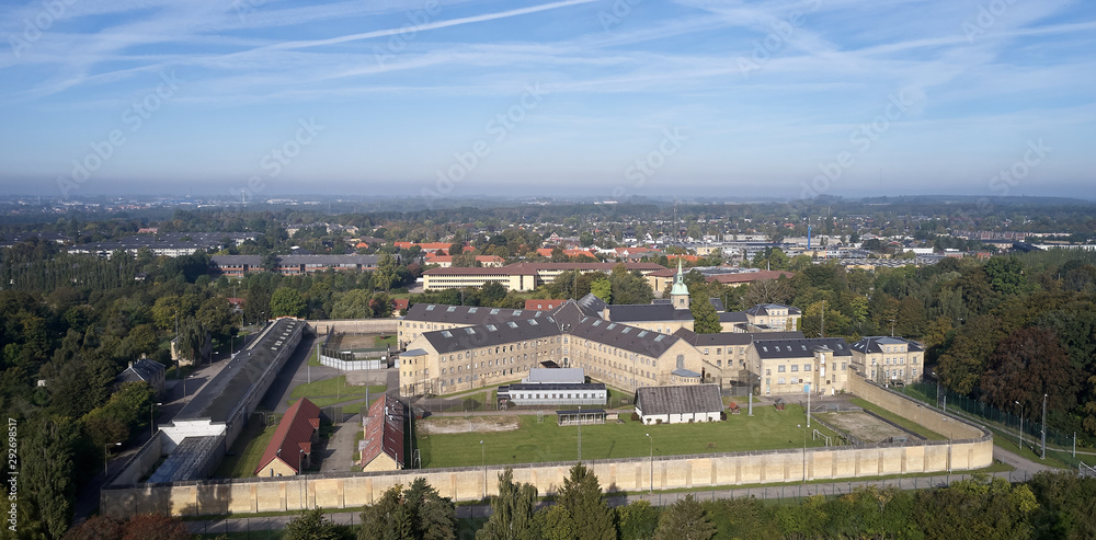 Aerial view of Herstedvester Prison, Denmark