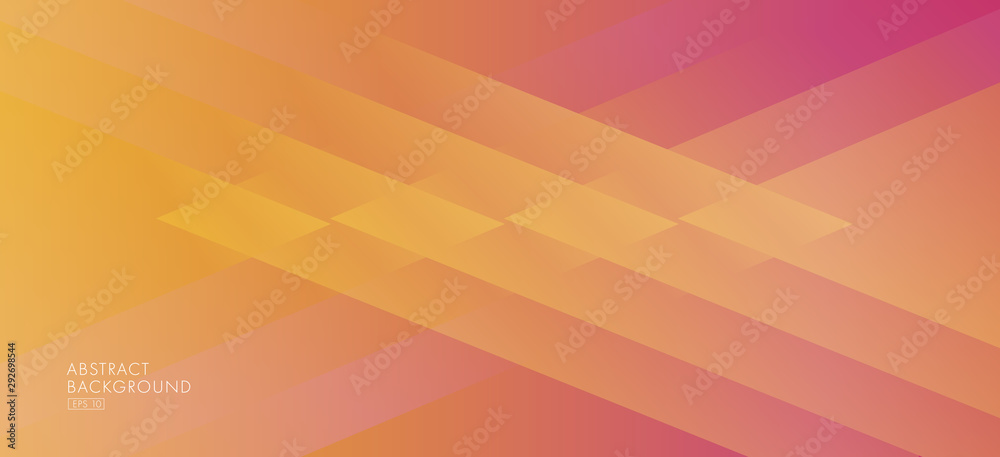 Abstract bright background with geometric shapes and lines, orange to red gradient