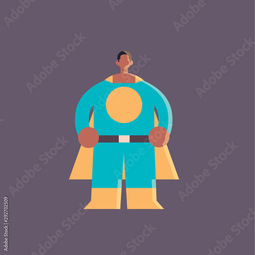 Cute guy wearing super hero costume African