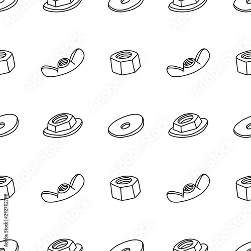 Informational poster seamless pattern nuts sketch.