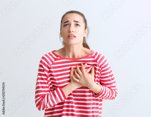 Young woman suffering from ...