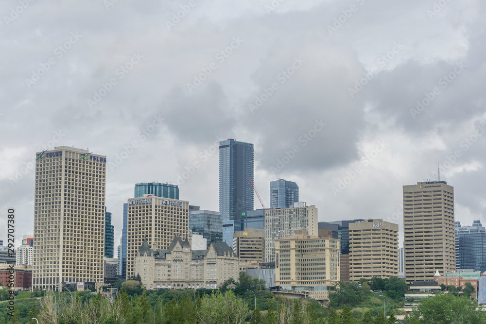 EDMONTON -  Fairmont Hotel Macdonald - Edmonton, Alberta, Canada - Cloudy day - buildings - skyscraper - summer - city