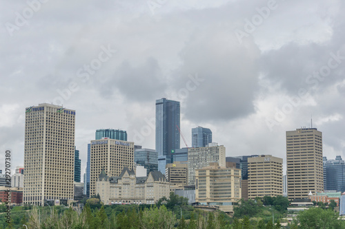 EDMONTON -  Fairmont Hotel Macdonald - Edmonton  Alberta  Canada - Cloudy day - buildings - skyscraper - summer - city