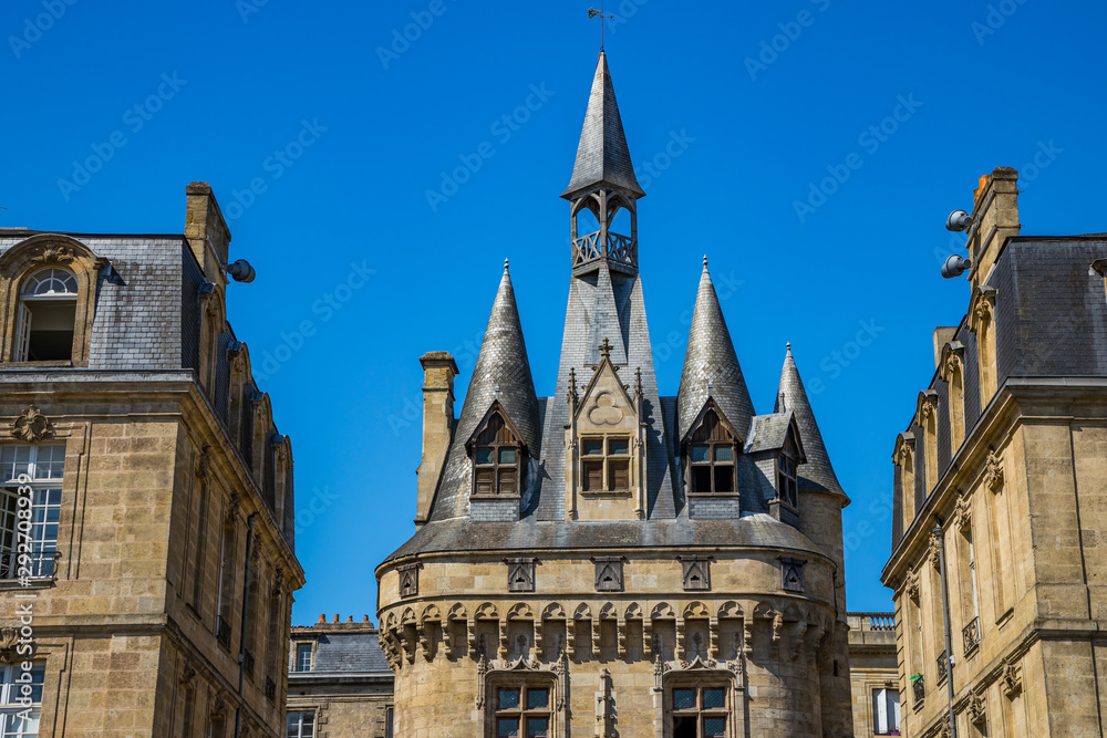Porte Cailhau, a famous medieval gate of the old city walls of Bordeaux Porte Cailhau, a famous medieval gate of the old city walls of Bordeaux
