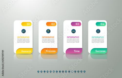 Design Business template 4 options or steps infographic chart element with place date for presentations,Creative marketing icons concept for statistic infographic,Vector EPS10.