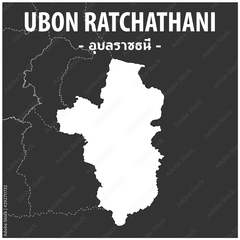 Ubon Ratchathani map Province of Thailand