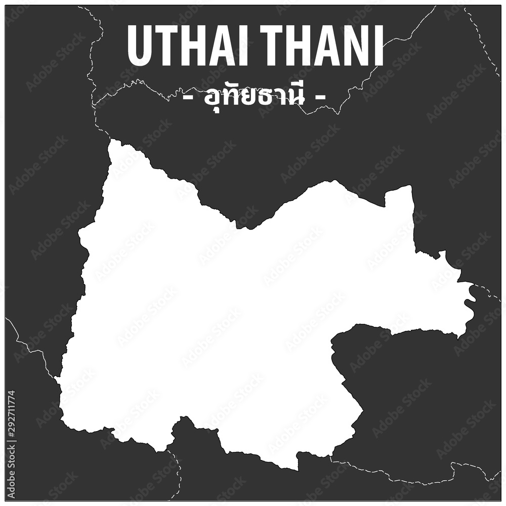 Uthai Thani map Province of Thailand