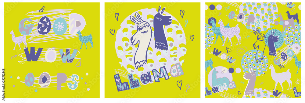 llama background and design elements