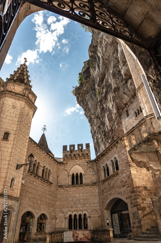 Rocamadour in the Lot department of southwest France. Its Sanctuary of the Blessed Virgin Mary, has for centuries attracted pilgrims from many countries. photo