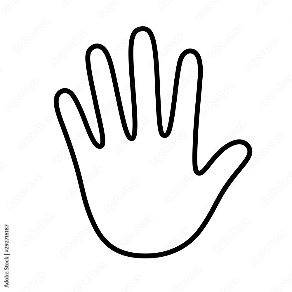 Hand palm outline Hand palm outline