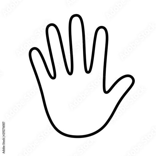 Hand palm outline