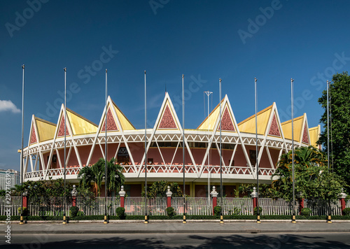 Chaktomuk Conference Hall architecture landmark building in phnom penh cambodia © TravelPhotography