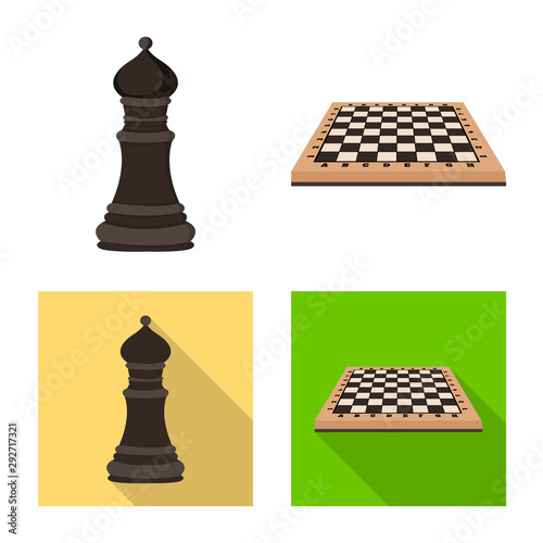 Vector illustration of checkmate and thin symbol. Set of checkmate and target stock vector illustration.