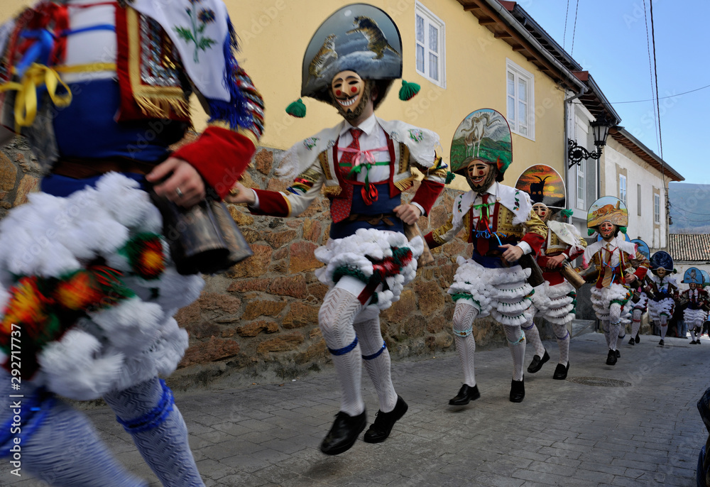
peliqueiros of the Laza carnival in Galicia
