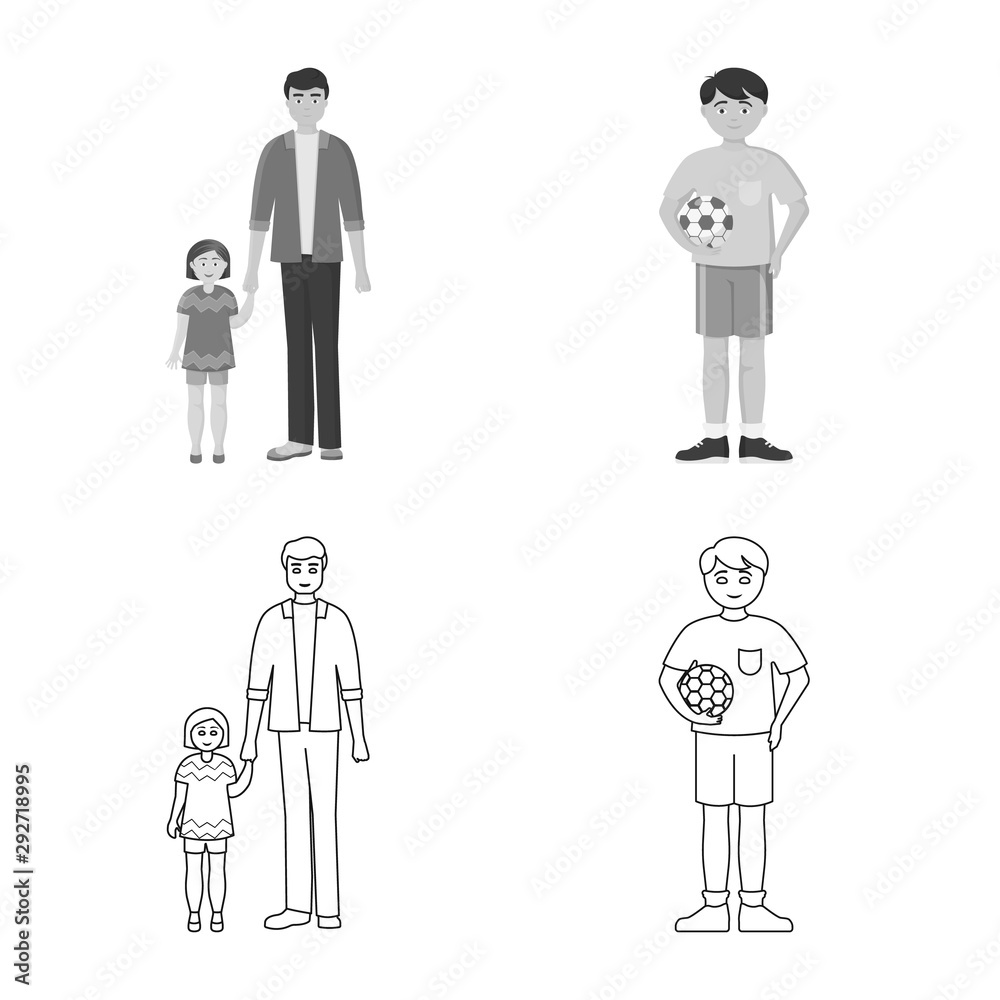 Vector illustration of character and avatar symbol. Collection of character and portrait stock vector illustration. Vector illustration of character and avatar symbol. Collection of character and portrait stock vector illustration.