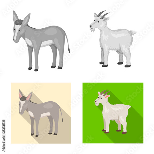 Vector design of breeding and kitchen symbol. Set of breeding and organic vector icon for stock.