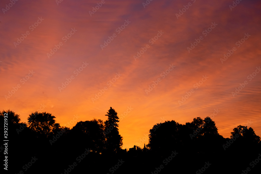 Fototapeta premium Red sky at morning