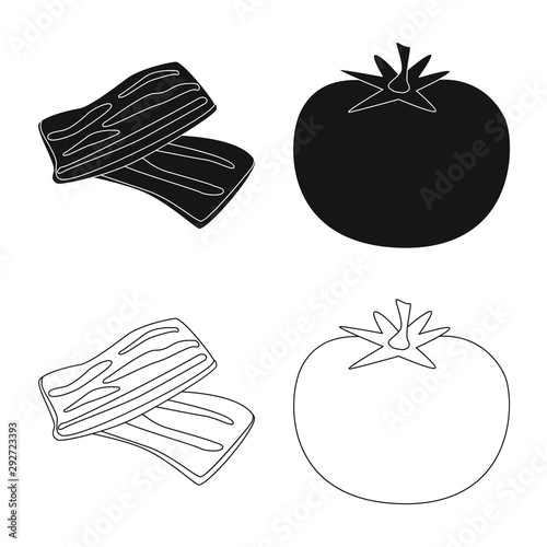 Vector illustration of taste and product icon. Collection of taste and cooking stock symbol for web.