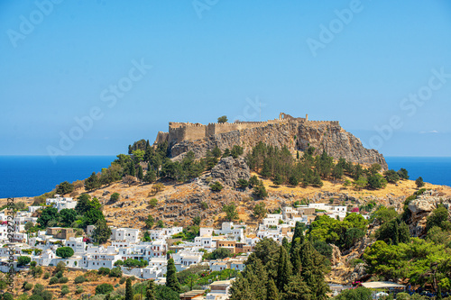 Greece  Rhodes  Lindos - Panoramic views of the bay in Lindos