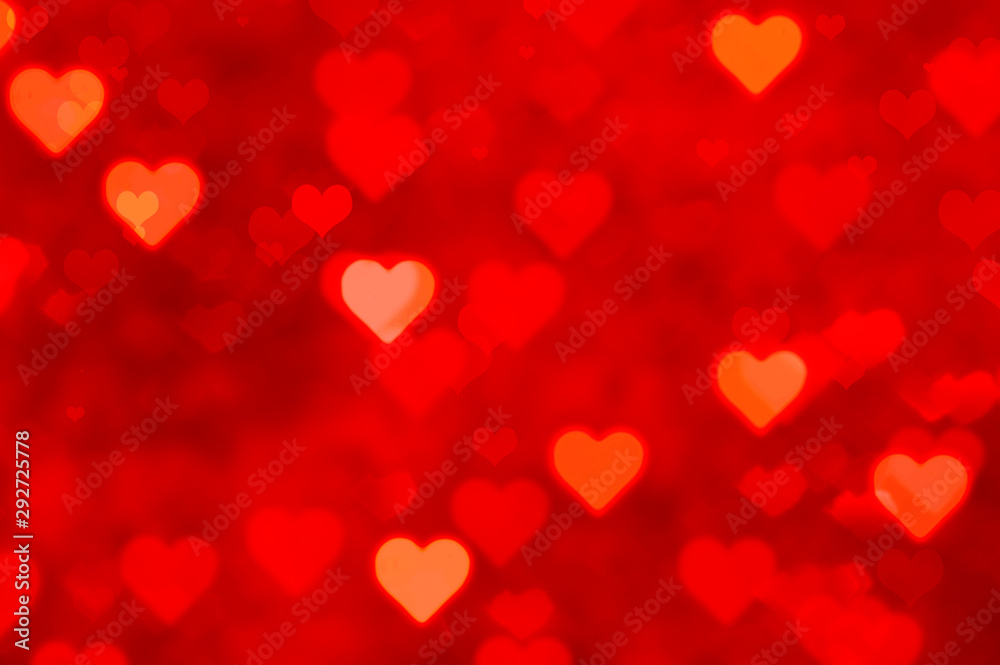 Shiny Heart Abstract Valentines Day Background