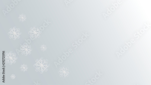 Snowflake background in light grey and white