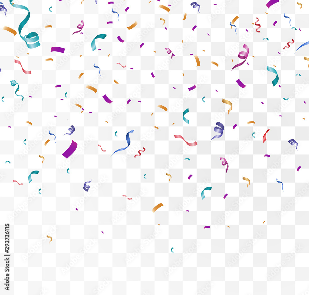 Lots of colorful tiny confetti and ribbons on transparent background. Festive event and party. Multicolor background.Colorful bright confetti isolated on transparent background Lots of colorful tiny confetti and ribbons on transparent background. Festive event and party. Multicolor background.Colorful bright confetti isolated on transparent background