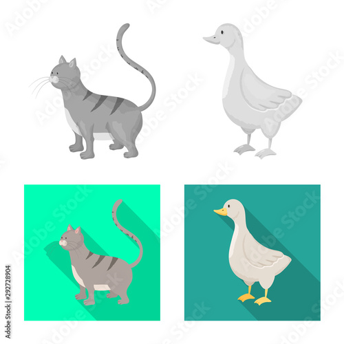 Isolated object of breeding and kitchen symbol. Set of breeding and organic vector icon for stock.