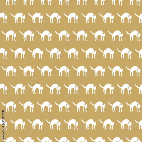 White cat in a snout seamless background