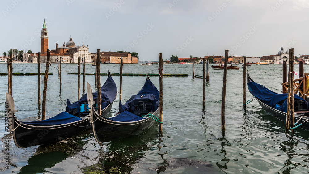 Gondolas opposite the island of San Giorgio Maggiore