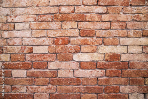 Brown brick wall background, closed up texture