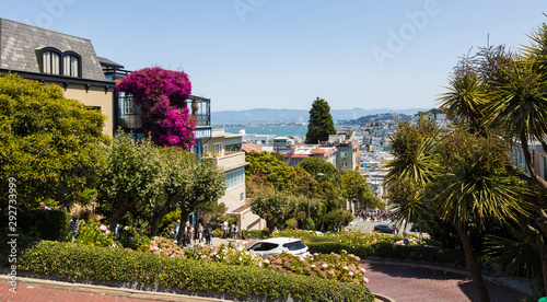 Famous Lombard street in San Francisco