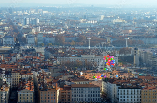 vue panoramique de Lyon depuis Fourvière