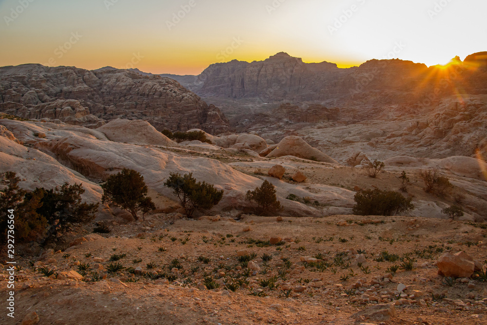 Road viewpoint to Petra near Wadi Musa, Jordan