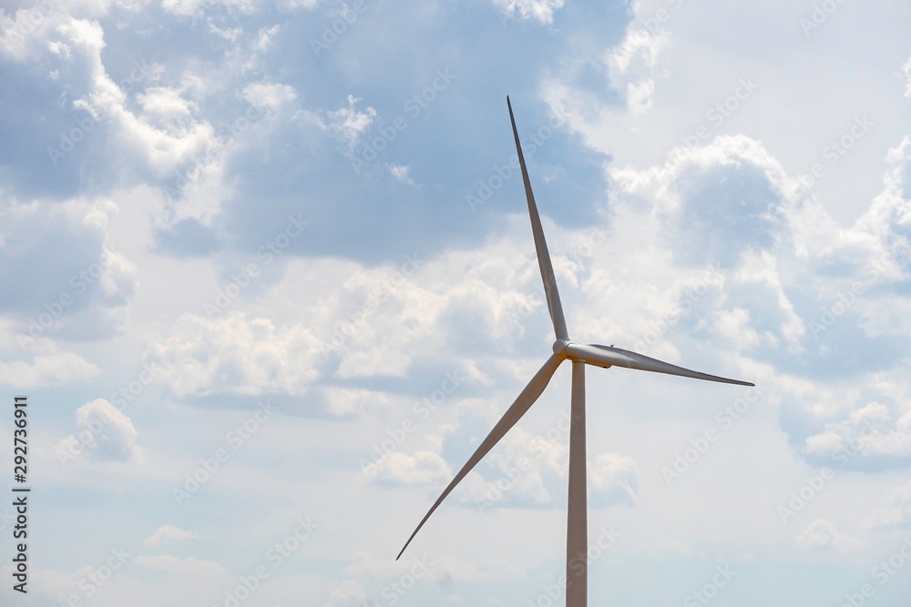 wind turbine in blue sky wind turbine in blue sky