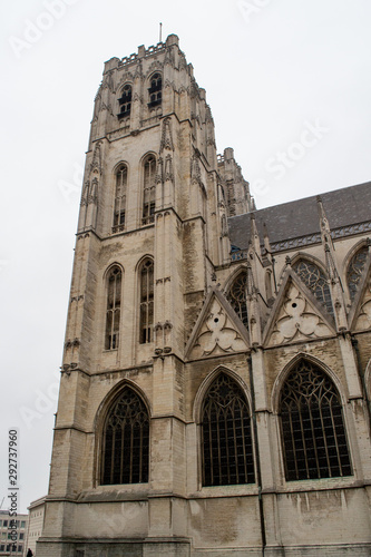 Cathedral of St. Michael and St. Gudula in Brussels on December 29, 2018.