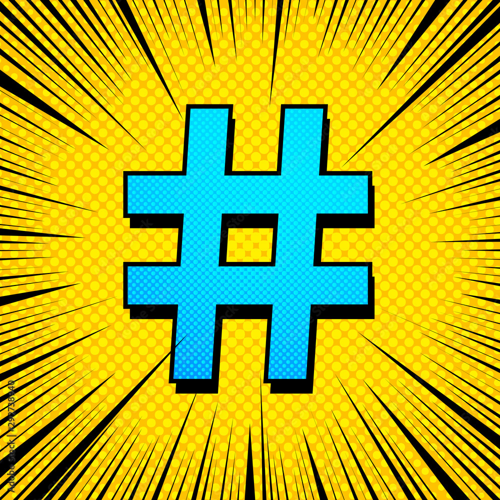 Obraz premium Comic social media bright concept