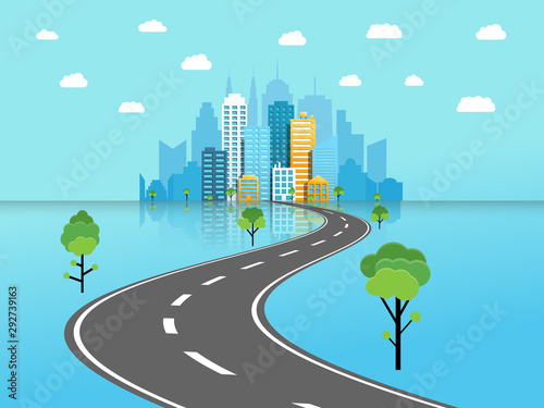 Colorful cityscape template