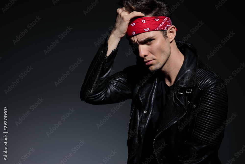 Leather jacket and bandana Clearance