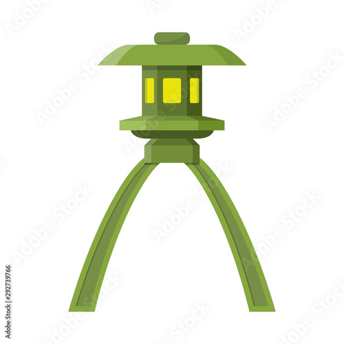 Japanese lantern toro isolated on white background