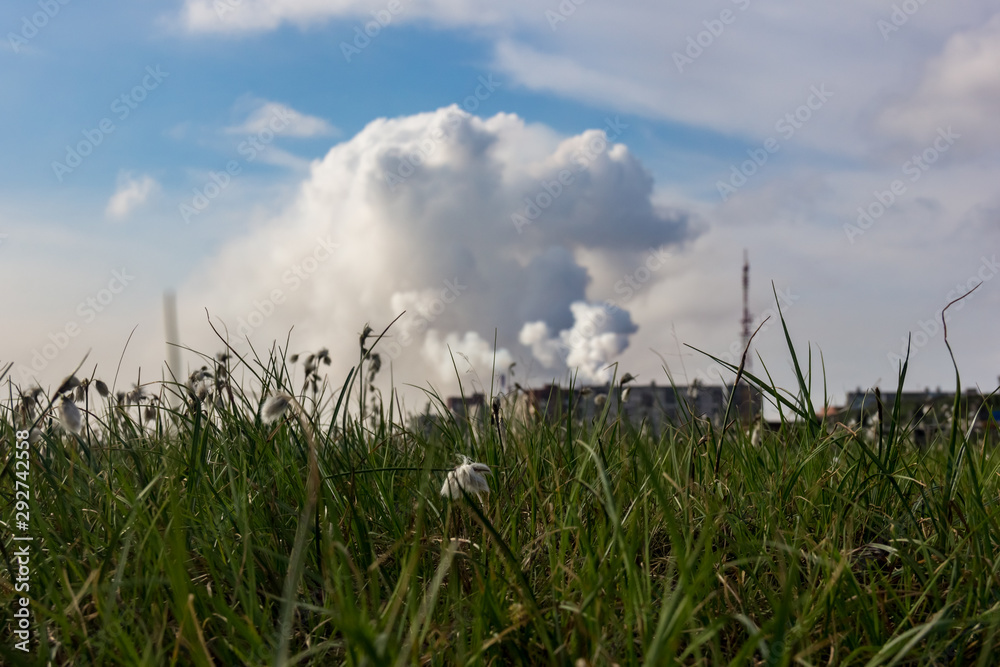 The smoke of the Norilsk combine. The sky in the smoke from the chimneys of Norilsk Nickel plant. The smoke of the Norilsk combine. The sky in the smoke from the chimneys of Norilsk Nickel plant.