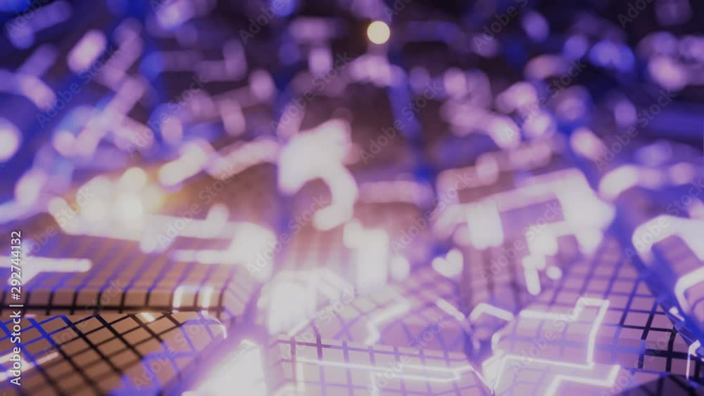 Abstract 3D render video. Looping video with the movement of triangles. Triangles with a high-tech pattern move along the wave. Vj loop. 4K Abstract 3D render video. Looping video with the movement of triangles. Triangles with a high-tech pattern move along the wave. Vj loop. 4K