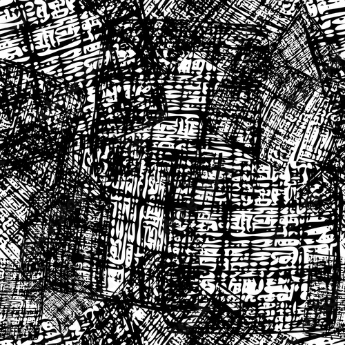 Seamless Pattern hand drawn with scribble Smear