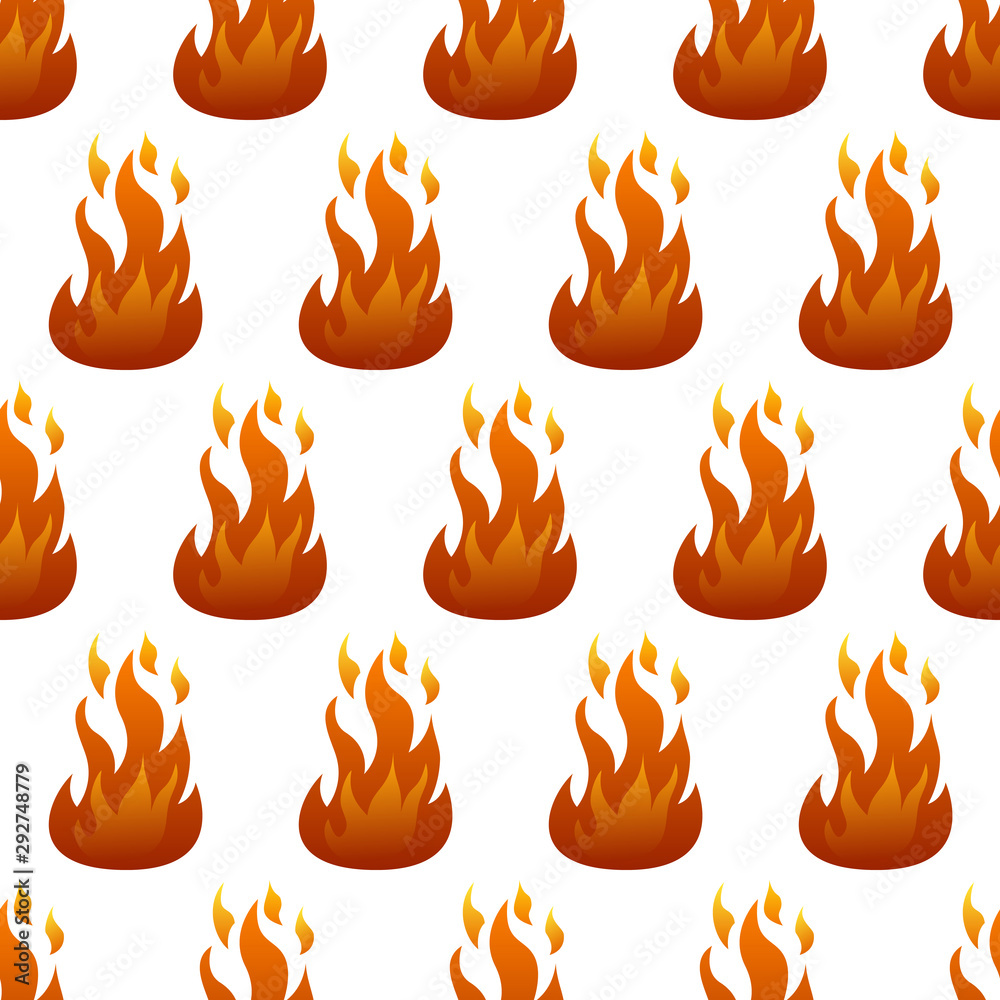 Seamless pattern with fire flame Seamless pattern with fire flame