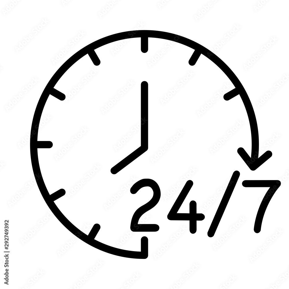 clock hours concept icon working hours vector clock hours concept icon working hours vector