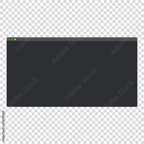 dark theme modern blank computer window vector