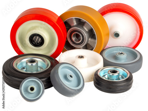 The industrial wheels isolated on a white background