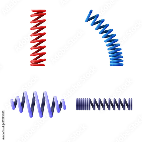 Vector illustration of flexible and spiral icon. Set of flexible and pressure stock vector illustration.