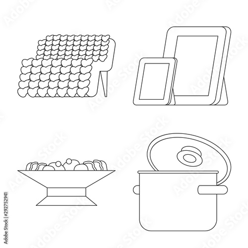 Vector design of accessories and product sign. Collection of accessories and style stock symbol for web.
