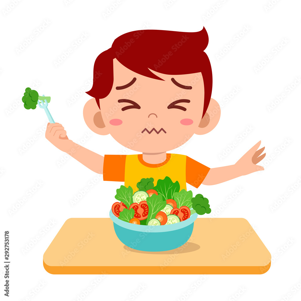 cute kids do not want eat salad cute kids do not want eat salad