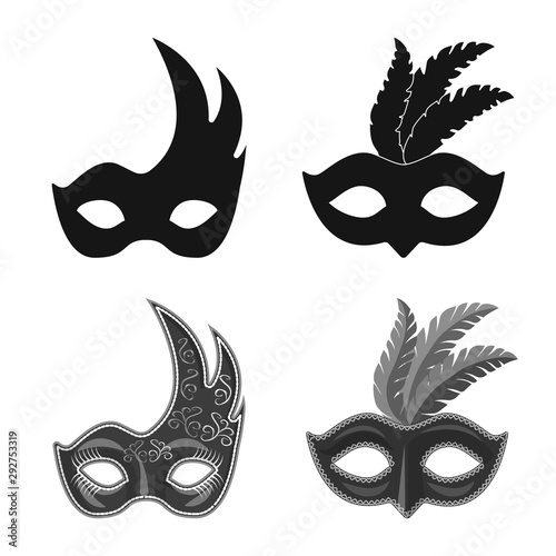 Vector illustration of luxury and celebration logo. Set of luxury and hide stock vector illustration.